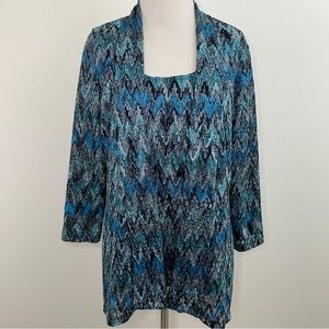 Crocheted Tank & Jacket Sweater 2 pc Set